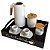 Bandeja Cantinho do Café Preta Decorativa Grande Mdf para Servir Decorar Organizar - Imagem 8