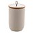 Potiche Hermético de Cerâmica com Tampa de Bambu e Pegador de Corda Lines Branco 950ml Lyor - Imagem 1