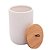 Potiche Hermético de Cerâmica com Tampa de Bambu e Pegador de Corda Lines Branco 950ml Lyor - Imagem 6