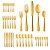 Faqueiro de Aço Inox Pisa 30 Peças Dourado Wolff (Selecione Variação) - Imagem 6