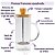 Prensa Francesa Quadrada de Vidro Borossilicato com Tampa de Bambu 370ml Pequena Mimo Style - Imagem 3