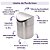 Lixeira de Pia de Inox Mini Pequena Basculante 1,5 litros Cozinha Banheiro Mimo Style - Imagem 3
