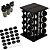 Porta Temperos Condimentos de Mdf + 16 Potes com Tampa Preta Base Giratória (Selecione Variação) - Imagem 2
