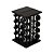 Porta Temperos Condimentos de Mdf + 16 Potes com Tampa Preta Base Giratória (Selecione Variação) - Imagem 1