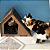 Casa de Gato Grande Caramelo Toca para Felinos com Arranhador para Gatos Pet Lateral em MDF - Imagem 2