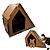 Casa de Gato Grande Caramelo Toca para Felinos com Arranhador para Gatos Pet Lateral em MDF - Imagem 1