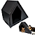 Casa de Gato Grande Preto Toca para Felinos com Arranhador para Gatos Pet Lateral em MDF - Imagem 1