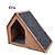 Casa de Gato Grande Preto Toca para Felinos com Arranhador para Gatos Pet Lateral em MDF - Imagem 12