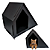 Casa de Gato Grande Preto Toca para Felinos com Arranhador para Gatos Pet Lateral em MDF - Imagem 8