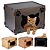 Casa para Gato Marrom Nicho em MDF com Brinde Chaveiro de Gatinho - Imagem 8