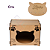 Casa para Gato Cru Nicho em MDF com Brinde Chaveiro de Gatinho - Imagem 9