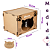 Casa para Gato Cru Nicho em MDF com Brinde Chaveiro de Gatinho - Imagem 4