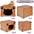 Casa para Gato Caramelo Nicho em MDF com Brinde Chaveiro de Gatinho - Imagem 7