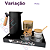 Kit Bandeja Cantinho do Café + Apliques Decoração Com Alças para Servir Cafe Cha Aparador em MDF Preta - Imagem 8