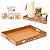 Kit Bandeja Cantinho do Café + Apliques Decoração Com Alças para Servir Cafe Cha Aparador em MDF Caramelo - Imagem 1