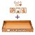 Kit Bandeja Cantinho do Café + Apliques Decoração Com Alças para Servir Cafe Cha Aparador em MDF Caramelo - Imagem 5