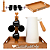 Conjunto Completo para Cantinho do Café Caramelo 3 peças Bandeja, Suporte de Xícaras e Jogo de 6 xícaras 100ml - Imagem 6