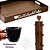 Conjunto Completo para Cantinho do Café Marrom 3 peças Bandeja, Suporte de Xícaras e Jogo de 6 xícaras 100ml - Imagem 5