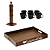 Conjunto Completo para Cantinho do Café Marrom 3 peças Bandeja, Suporte de Xícaras e Jogo de 6 xícaras 100ml - Imagem 7