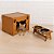 Kit 2 peças Casa para Gato + Comedouro Duplo em MDF - Imagem 2