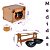 Kit 2 peças Casa para Gato + Comedouro Duplo em MDF - Imagem 4