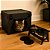 Kit 2 peças Casa para Gato + Comedouro Duplo Preto em MDF - Imagem 9