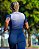 Macaquinho Feminino Triathlon Com Manga Blue e White - Imagem 2