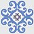 Adesivo de Azulejo Floral Arabesco Azul 20x20 cm (25 unidades) - Imagem 1