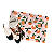 Jogo Americano Laranja com Flores brancas - Imagem 1