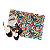 Jogo Americano Abstrato Colorido em Curvas - Imagem 1