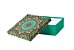Caixa Cartonada Quadrada Mandala Verde Lateral com 21 e 22 cm diversas alturas - Imagem 3