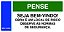 PLACA BEM-VINDO - PES 04 - PERSONALIZADA - Imagem 1