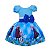 Vestido Temático Luxo Frozen Flores - Imagem 1