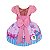 Vestido Temático Luxo Galinha Pintadinha Rosa - Imagem 2