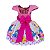 Vestido Temático Luxo Galinha Pintadinha Rosa Listra - Imagem 2