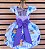 Vestido Temático Super Luxo Bichinhos Fofos Lilas - Imagem 2
