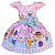 Vestido Temático Super Luxo Bichinhos Fofos Quadros - Imagem 1