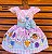 Vestido Temático Super Luxo Bichinhos Fofos Quadros - Imagem 5