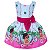 Vestido Temático Super Luxo Moana Baby Branco - Imagem 1
