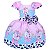 Vestido Temático Super Luxo Fazendinha Vaquinha - Imagem 1
