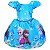 Vestido Temático Super Luxo Frozen Elsa e Ana Pérolas - Imagem 1