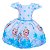 Vestido Temático Super Luxo Frozen Elsa Pérolas - Imagem 1