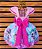 Vestido Temático Super Luxo Lol Azul e Rosa - Imagem 2