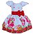Vestido Temático Super Luxo Moranguinho Branco - Imagem 1