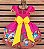 Vestido Festa Junina São João Quadrilha Caipira Xadrez Bandeirinha Pink - Imagem 2