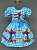 Vestido Festa Junina São João Quadrilha Caipira Xadrez Azul - Imagem 4