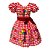 Vestido Festa Junina São João Quadrilha Caipira Xadrez Vermelho Alaranjado - Imagem 1