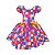 Vestido Festa Junina São João Quadrilha Caipira Xadrez Colorido - Imagem 1