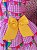 Vestido Festa Junina São João Quadrilha Caipira Xadrez Rosa Laço Amarelo - Imagem 6