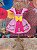 Vestido Festa Junina São João Quadrilha Caipira Xadrez Rosa Laço Amarelo - Imagem 2